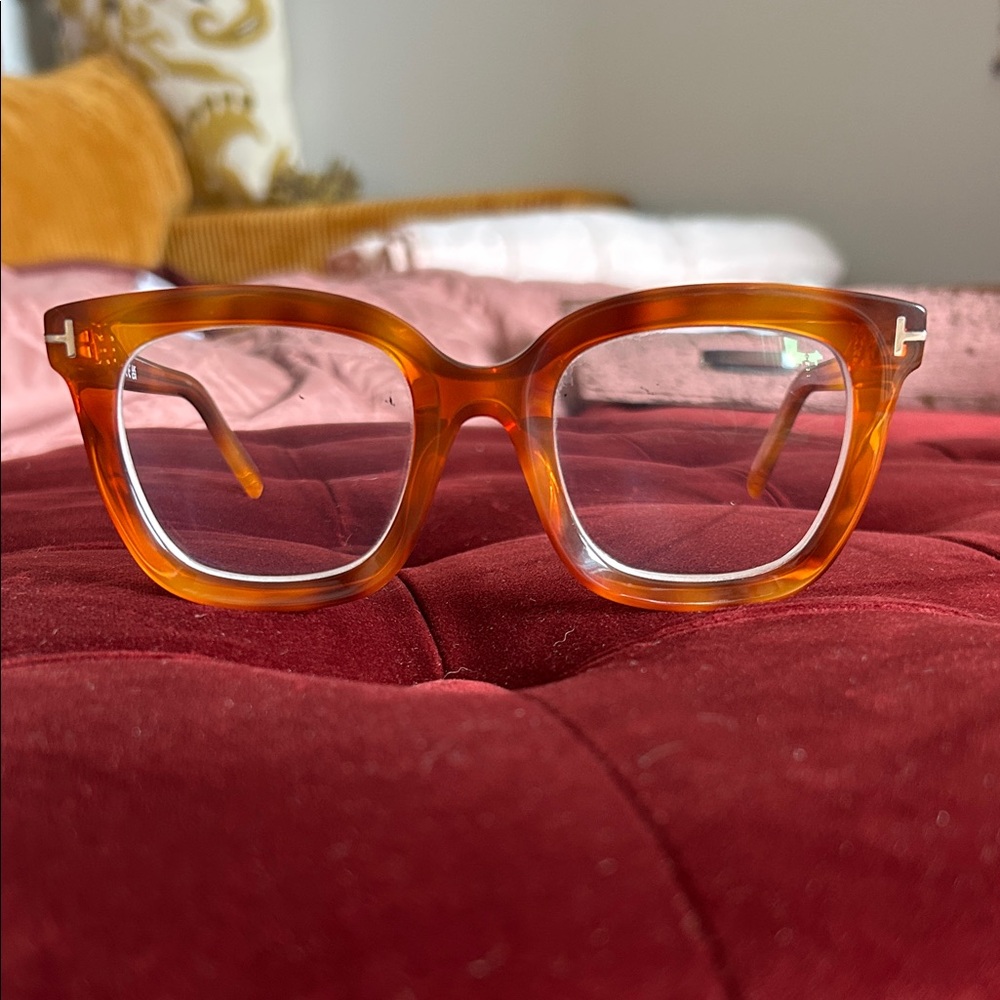 Tom Ford Amber Tortoiseshell Square Glasses
